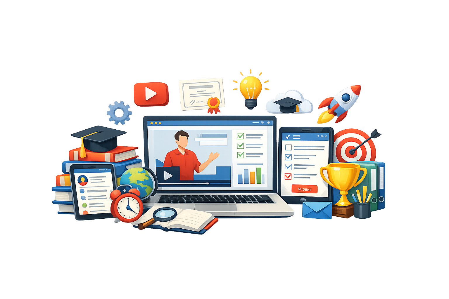 Custom Learning Management Software Dashboard developed by Devlok Technologies