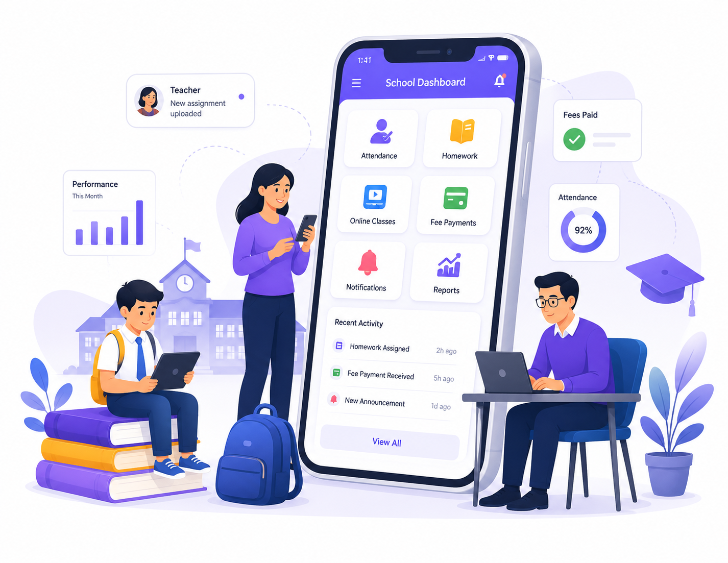 School Management Software Android and iOS Mobile Apps