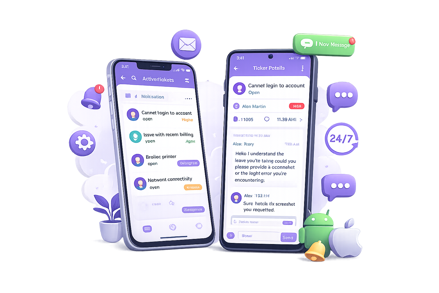 Helpdesk Software Android and iOS Mobile App